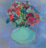 roter Blumenstrauss in Vase